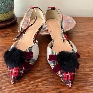 j crew plaid flats